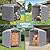 6x3 Ft Outdoor Storage Shed, Waterproof Portable Storage Shed Shelter with Roll-up Zipper Door & Ventilated Windows for Motorcycle, Bike, Tools