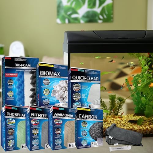 Image of 36 Pcs 306 /307 Filter Media Canister Filter Maintenance & Replacement Filter Media Kit, Quick Clear, Carbon Bags (300g), Biomax (500g), Bio Foam, Phosphate-Ammonia-Nitrite Remover, Including Mesh Bags