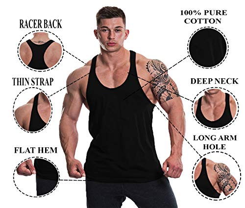 Image of THE BLAZZE 0057 Men's Tank Tops Muscle Gym Bodybuilding Vest Fitness Workout Train Stringers