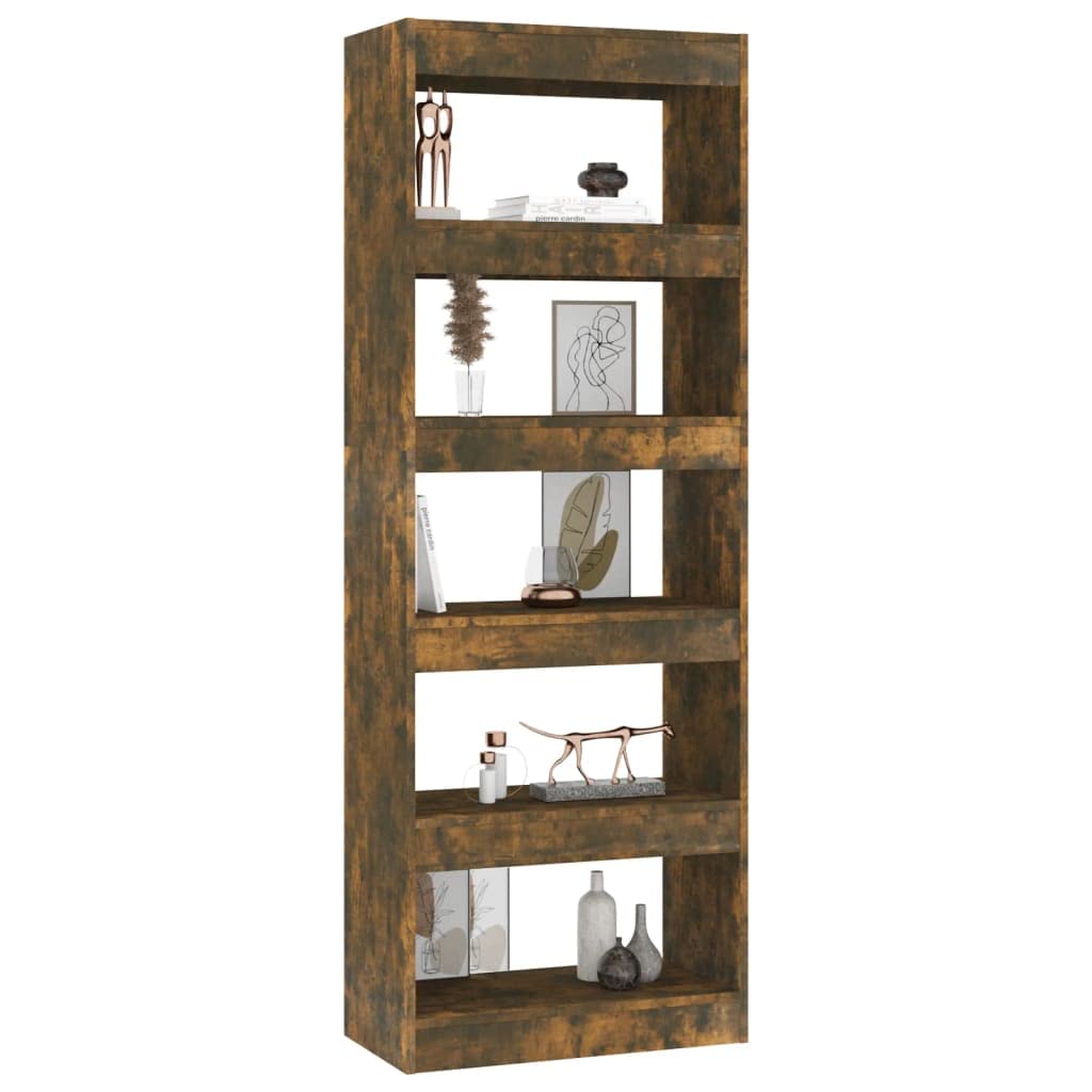 Generisch Bücherregal/Raumteiler Räuchereiche 60x30x135 cm Holzwerkstoff,Möbel,Regalsysteme,Bücherregale Bücherschränke-813608