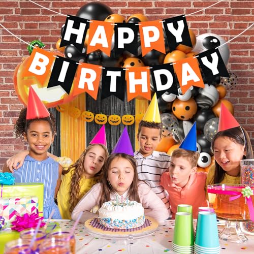 Image of Rozi Decoration Happy Birthday Banner Decoration Items for Kids, Boy, Girl Bday Party Decor | Basketball Theme Birthday Banner | Halloween Theme Decoration Pack of 1 Pcs