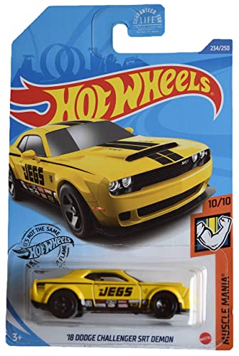 Hot Wheels 18 Dodge Challenger SRT Demon Amarillo miniatura 1
