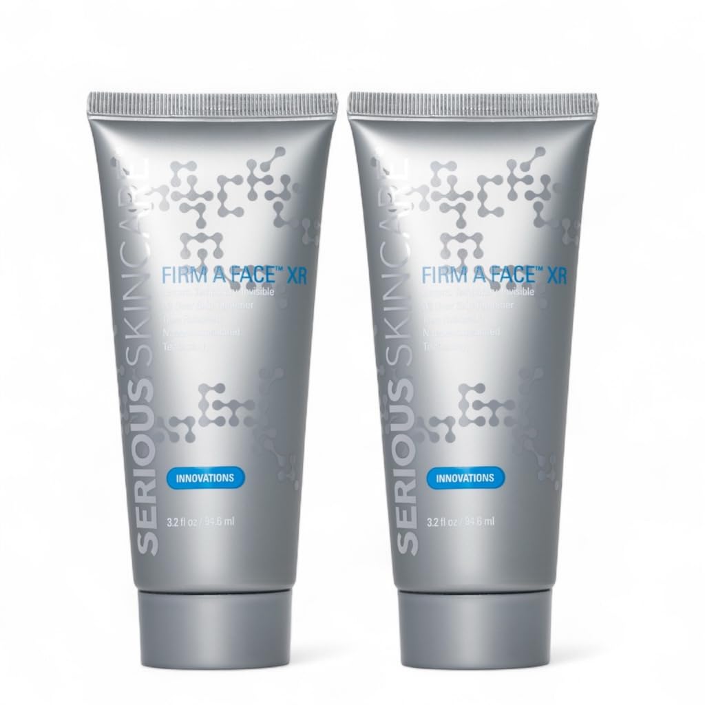Serious Skincare Firm A Face XR Temporary All Over Skin Tightener - Instantly Smooth The Appearance of Deep Wrinkles, Fine Lines & Enlarged Pores - 2-Pack - (2) 3.2 Fl Oz. Tubes - Time Released