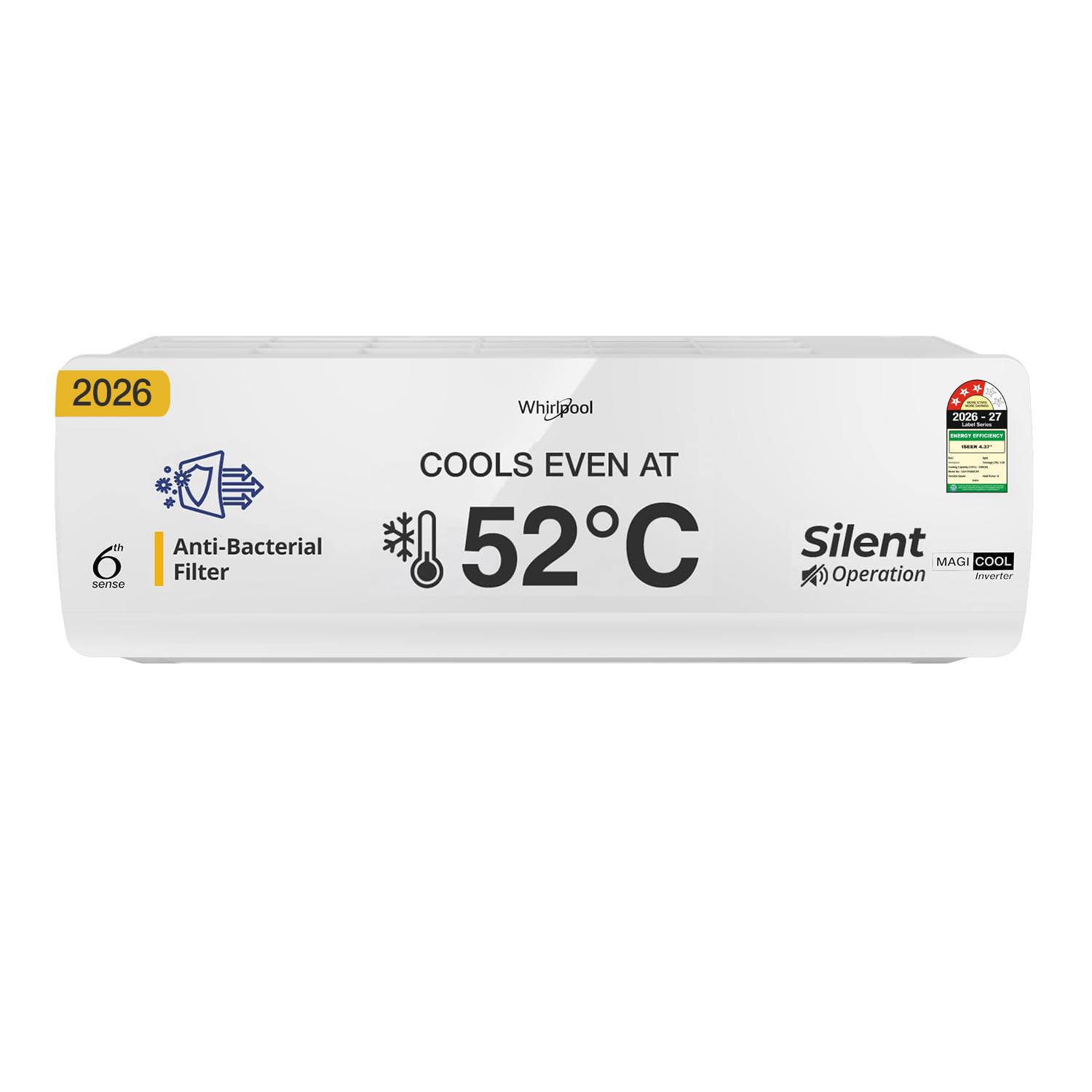 Whirlpool 1.0 Ton 3 Star, New star rated, Magicool Inverter Split AC (MAGICOOL 10T 3S INV CNV S6K1PP0, Copper, Convertible 4-in-1 Cooling Mode, HD Filter White)-image-17