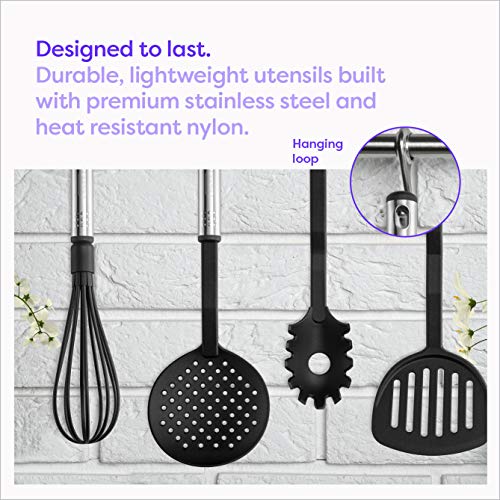 Klee Stainless Steel and Nylon Complete Kitchen Utensil Set 42 Pieces