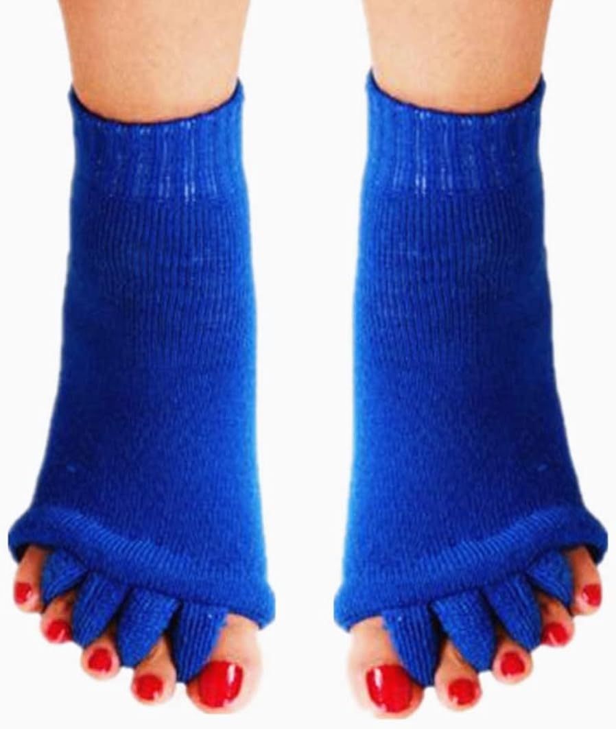 ReachTop Toe Separator Socks for Women, Yoga Sports Gym Massage Socks