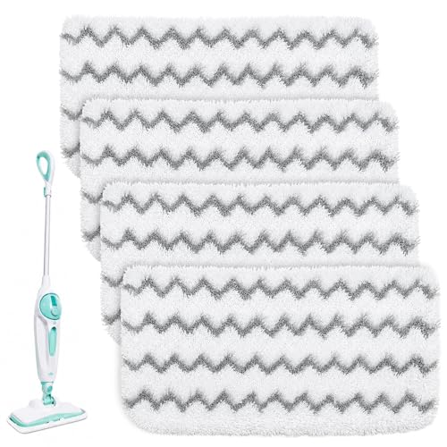 Admygo 4 Pack Reusable Steam Mop Pads compatible with Shark Steam Mop S1000 S1000A S1000C S1000WM S1001C S1000UK S2001UK Steam Mop Replacement Pads for Shark Steamer Replacement Pads