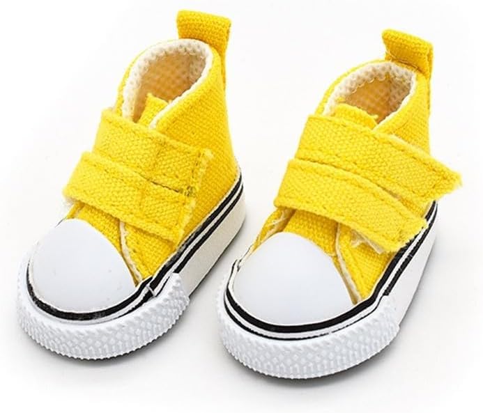 Amlhy 1/6 BJD Doll Canvas Shoes Costume Accessory 5cm, 1 Pair Yellow