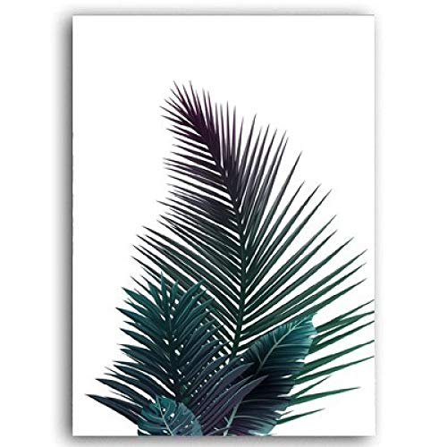 Feuilles vertes de pin moderne tableau salon 70x100 cm triptyque - 2