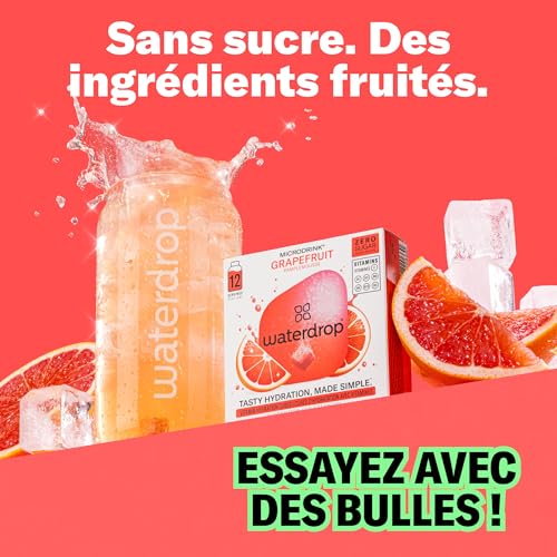 waterdrop® Coffret Microdrink, Orange, Citron et Pamplemousse, 36 boisson en cube effervescente sans sucre pour aromatiser l'eau, Extraits de fruits et de plantes, Eau Aromatisée infusion à froid – vue 4