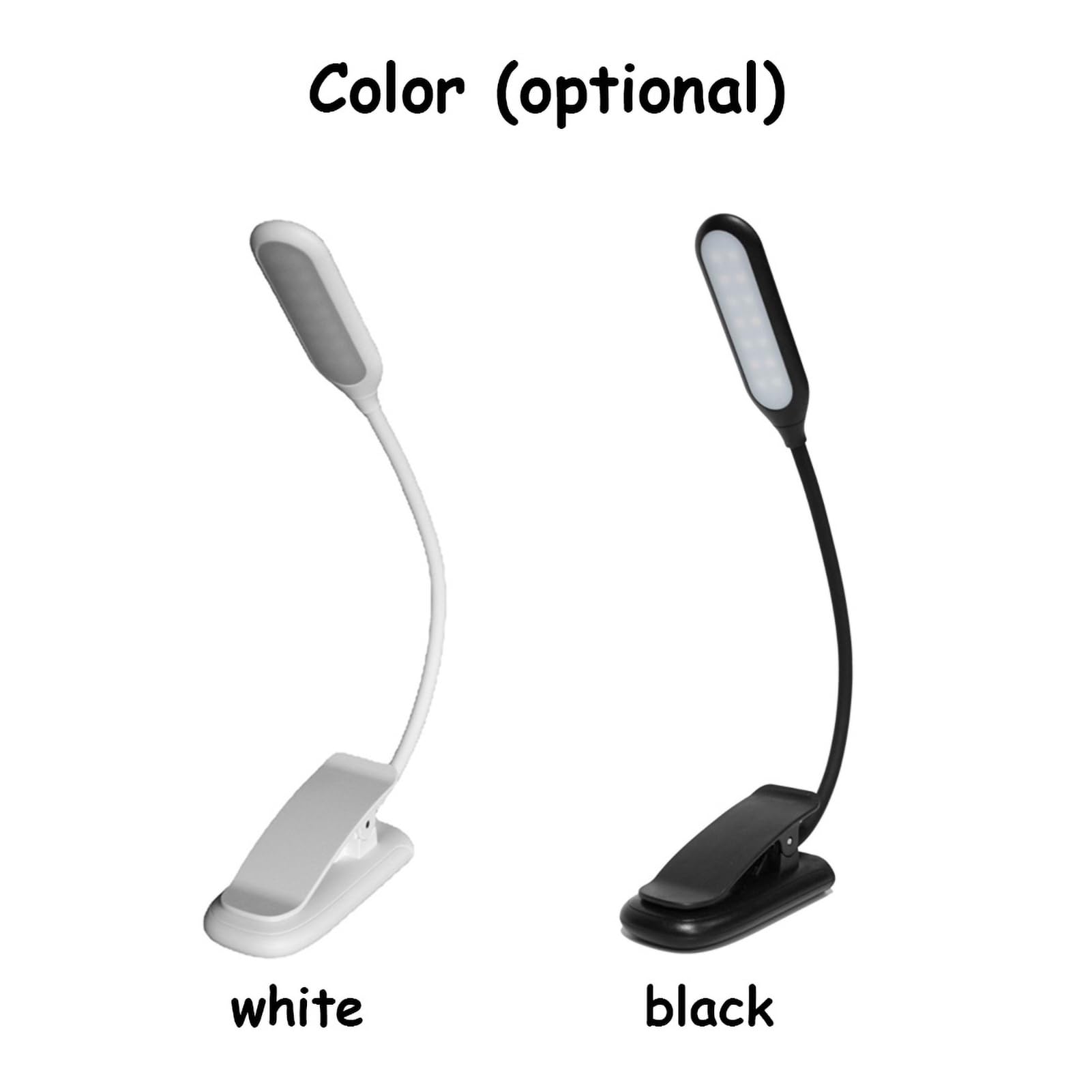 Brrnoo Luz para Atril, Luz LED con Clip para Partituras Musicales con Abrazadera, Lámpara de Cuello de Cisne Ajustable con Temperatura de Color Dual USB para Piano, Partituras, Lectura