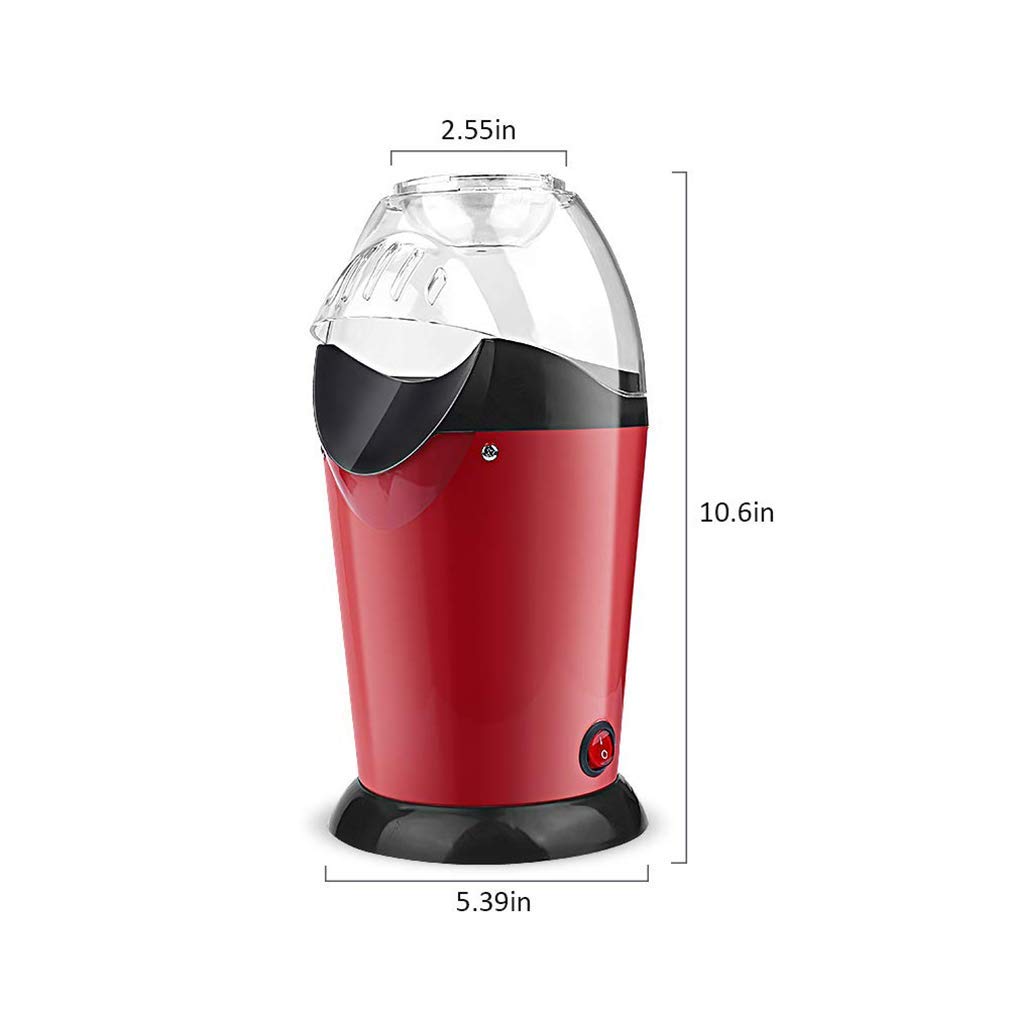 Macchina per Popcorn ad Aria Calda, Macchina per Popcorn da 1200 W, Macchina per Popcorn elettrica per Uso Domestico, Senza Olio Necessario, Ideale per Guardare Film e organizzare Feste