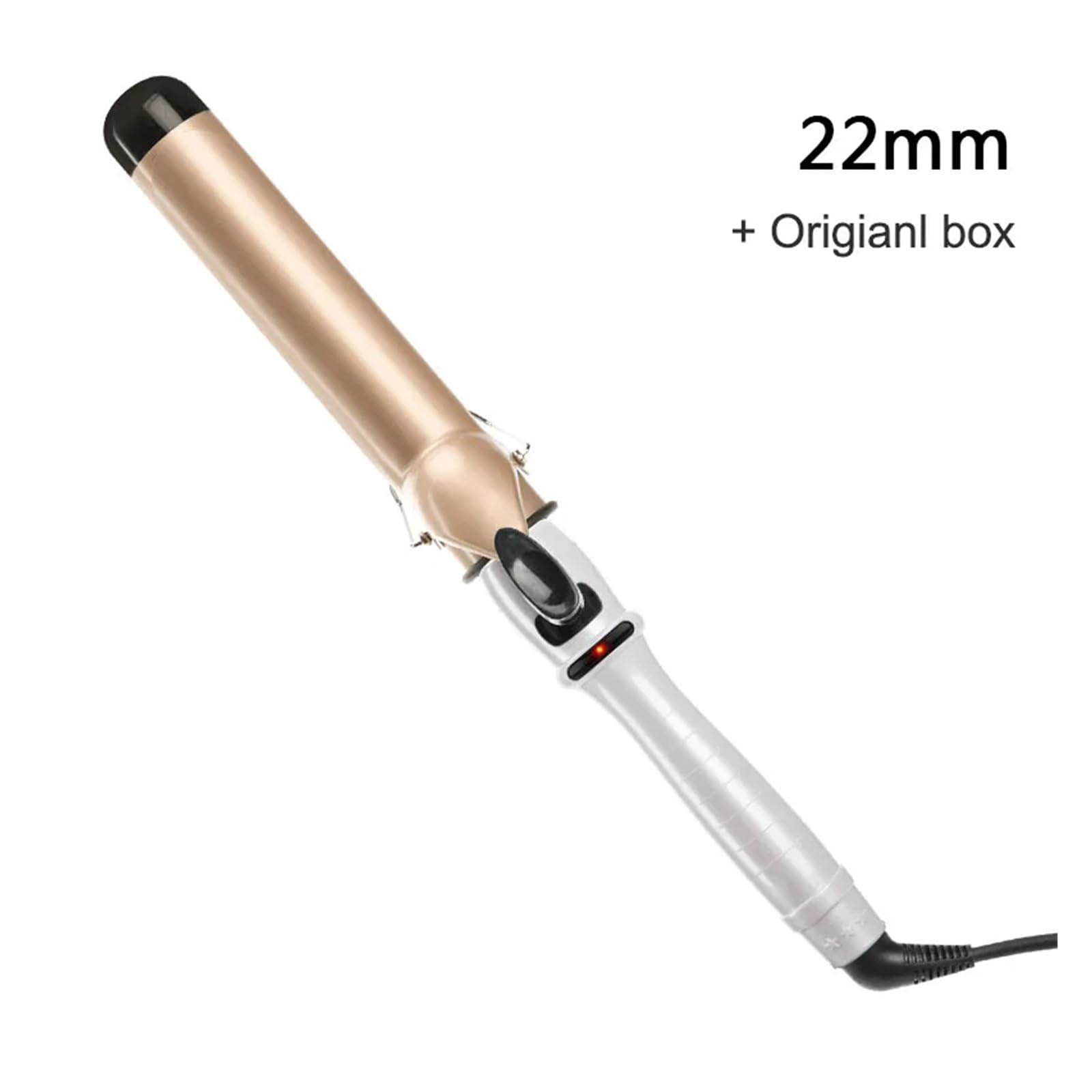 Tige de rouleau électrique en céramique de 19 à 38mm, grand rouleau, boucle intérieure, Studio spécial Air frange, tige de rouleau cuicui(Color:22mm boxed,Size:UK)