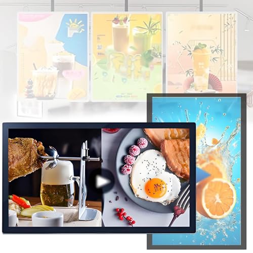 DOZPAL Panneau d'affichage numérique Mural, Lecteur multimédia publicitaire pour Restaurants et centres commerciaux, Machine publicitaire Commerciale, Lecteur vidéo 18.5inch