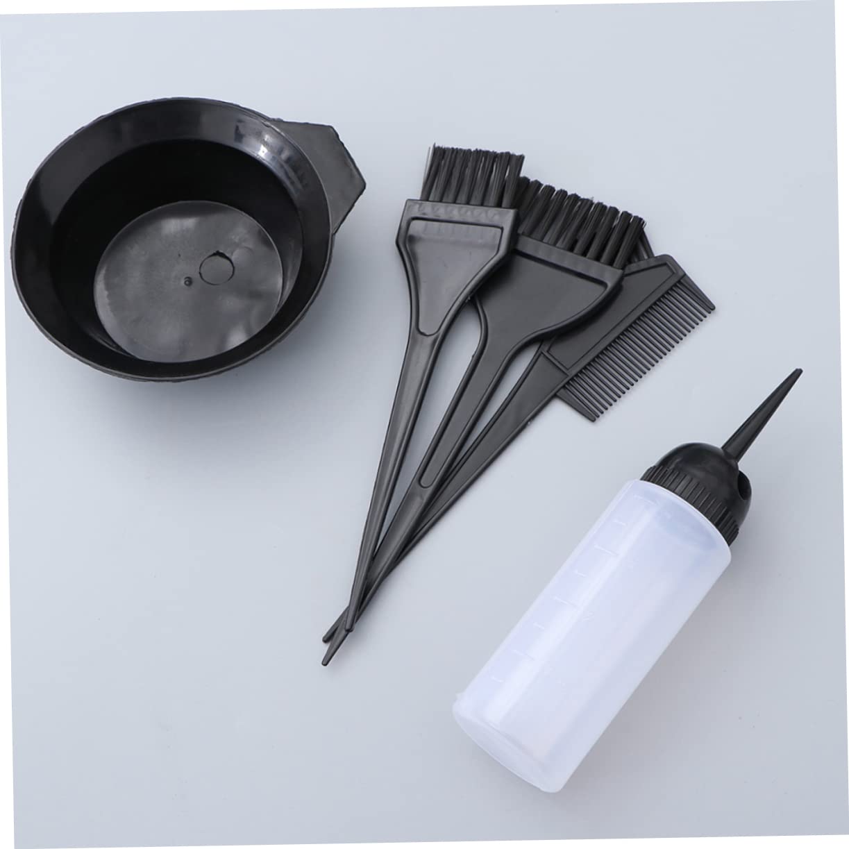 6 Piece Hair Dye Bottle Set Plastic Salon Applicator for Color