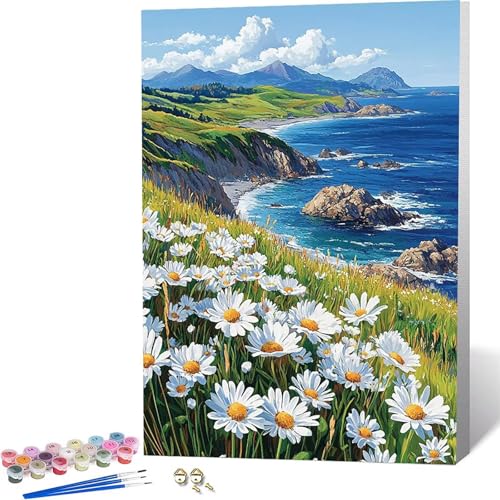 �������G �C Paint by Numbers �e �y�C���g�o�C�i���o�[, ��l�p�����h��G�L�����o�X�N���t�g �u���V�ƃA�N�����G�̋��, �I�t�B�X �C���e���A ���r���O����, �����ւ̃M�t�g 60x80 cm -zjn2604V0