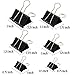 Binder Clips Paper Clamp for Paper-130 Pcs Clips Paper Binder Assorted Sizes (Black)
