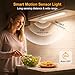 Gritin 10.2inch Under Cabinet Lighting Rechargeable 2 Pack- 3 Color Temps&5 Level Brightness, Super Bright, 4 Modes, Motion Sensor, Long Lasting - Easy Installation Magnetic Under Closet Lights
