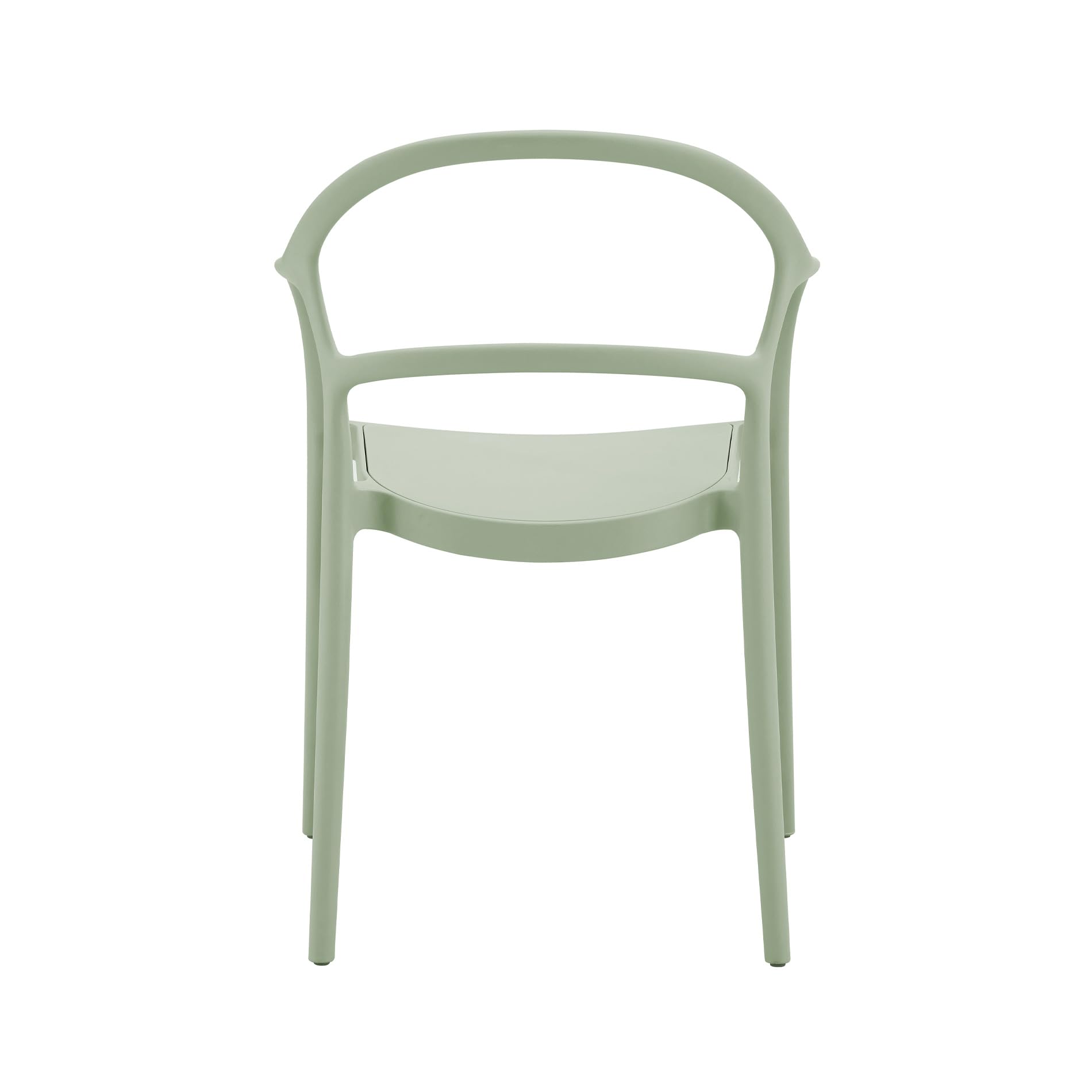Rebecca Mobili Sedia Impilabile, Sedia da Giardino, Verde Chiaro, Polipropilene, Salvaspazio, Design Moderno, per Casa Esterno - Misure HxLxP: 81 x 57 x 51,5 cm - Art. RE7193V2