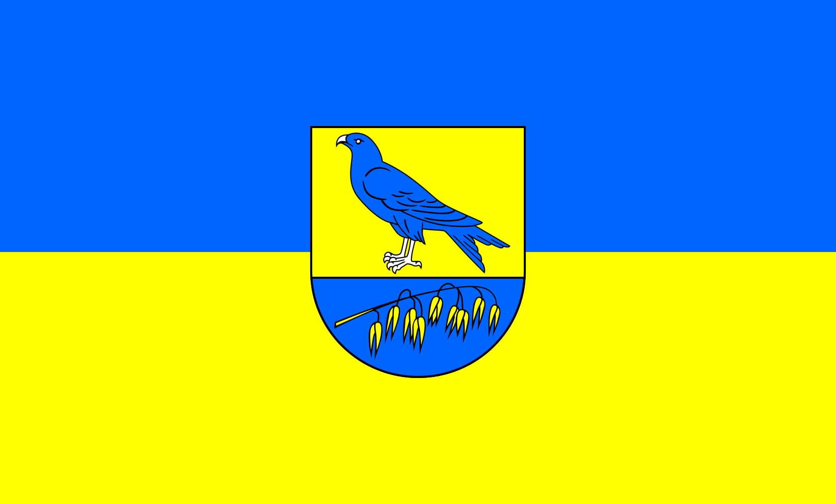Drapeau paysage Großenwiehe de 1,35m² grand format pour mât extérieur