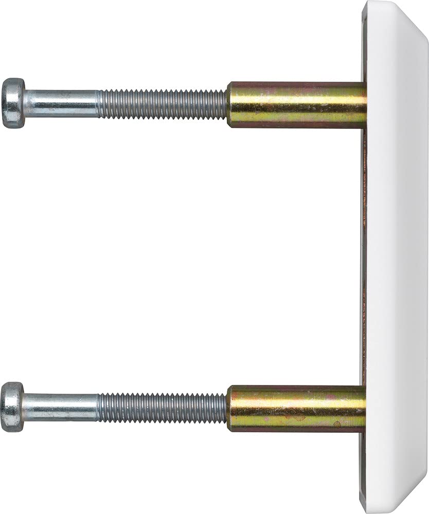 ABUS 86750 PA1014 Befestigungs-Set, weiß | 2 Panzerplatten für stabile Verankerung, gehärtete Außenteile, Schließbleche für PR1400/PR1800 inklusive