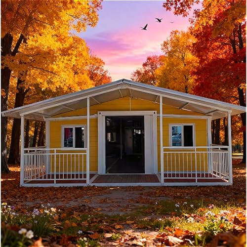 Modern Foldable Mobile Tiny Home Prefab House Folding Prefabricated Home with 3 Bedroom Full Equipped Bathroom Kitchen Container House for Adults Living Steel Frame Hotel Room - Image 3