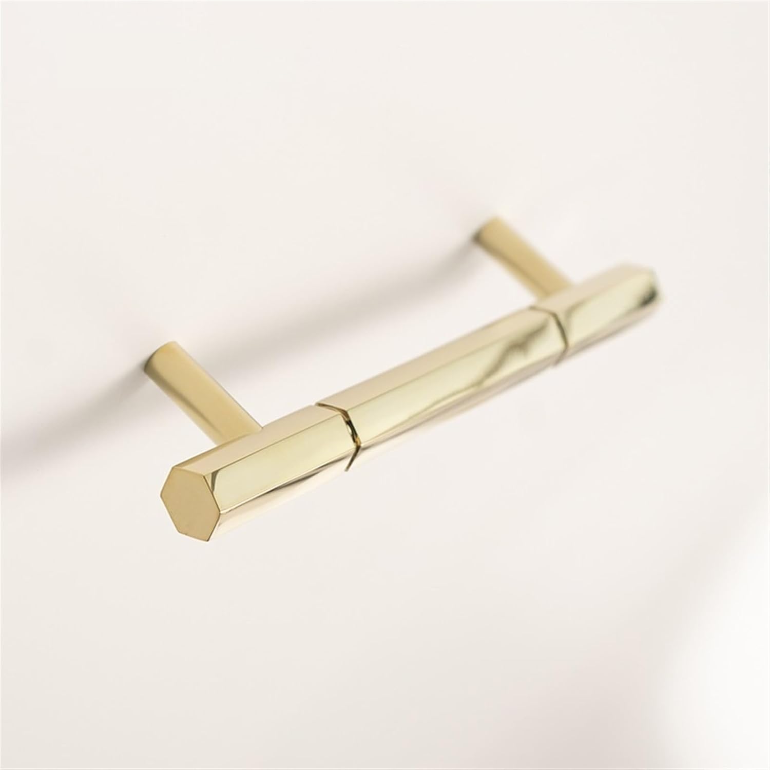 Hexagon Solid Brass Drawer Handel Knobs T Bar Dresser Pulls Kitchen Cabinet Door Handle Cupboard Handles Gold Furniture Handle 1Pcs (Color : C-3427-knob)