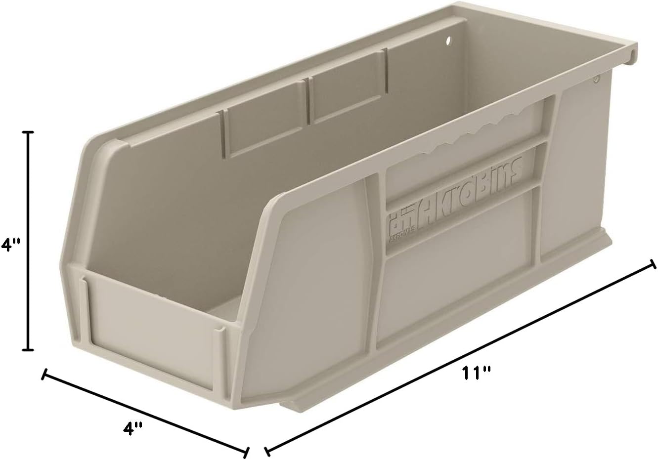 Akro-Mils Plastic Storage Bins and Wall Mount Panel Bundle (12-Pack)