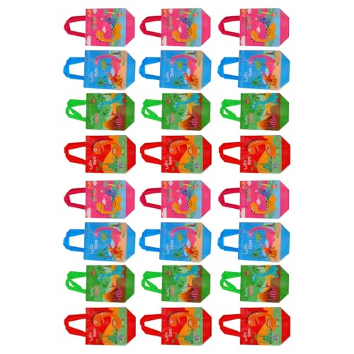 Sac Cadeau Dinosaure Mignon Tomantery x24 : Sachets Pliables Non Tissés pour Anniversaire Enfant