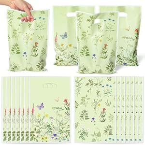 Herb Flower Party Favor Bags - 50Pcs Plastic Herb Wildflowers Candy Goodie Treat Gift Bag with Handles Rustic Farmhouse Floral Wedding Birthday Party Supplies Baby Shower Decor Herb Flower Party Favor Bags 50Pcs Plastic Herb Wildflowers Candy Goodie Treat Gift Bag with Handles Rustic Farmhouse Floral Wedding Birthday Party Supplies Baby Shower Decor