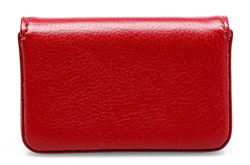 Image of RFID Blocking Wallet - Minimalist Leather Business Credit Card Holder with Magnetic - Red