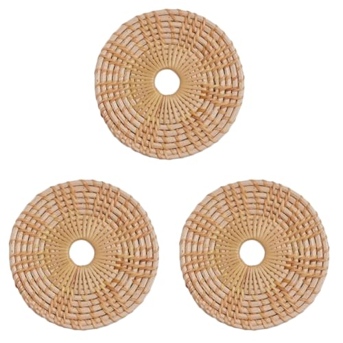 Table résistante chaleur et sets en rotin marron OUNONA de luxe