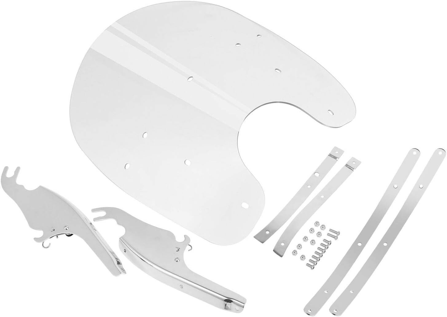 TCMT Clear Windscreen Windshield Fit For Harley Softail Slim Deluxe Fat Boy Heritage Softail Classic FLS FLSS FLST FLSTC FLSTF FLSTFB FLSTFBS 2000-2017