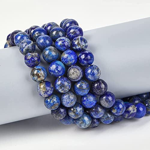 Image of 51pcs Natural Beads Round Gemstone Beads Lapis Lazuli Loose Beads 6 MM || Natural Lapis Lazuli | Lajwart | Rantna | Pathar | Gemstone ||Reiki || लाजवर्द