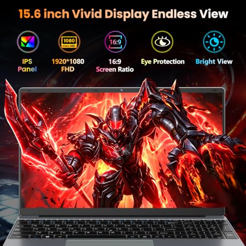 Image of 15.6 inch FHD IPS Student Laptop, AI Assistant Included, Office 365