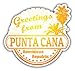 Produktbild postwalldecor Punta Cana Dominican Republic Greetings Label Hochwertigen Auto-Autoaufkleber 12 x 12 cm