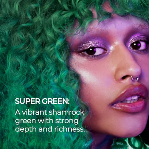 Image of XMONDO Color Super Green Depositing Mask, Hair Dye, 8 Fl Oz | Semi-Permanent, Infused with Bond Booster & Hyaluronic Acid for Nourishment, Revitalization & Repair, Vegan Formula