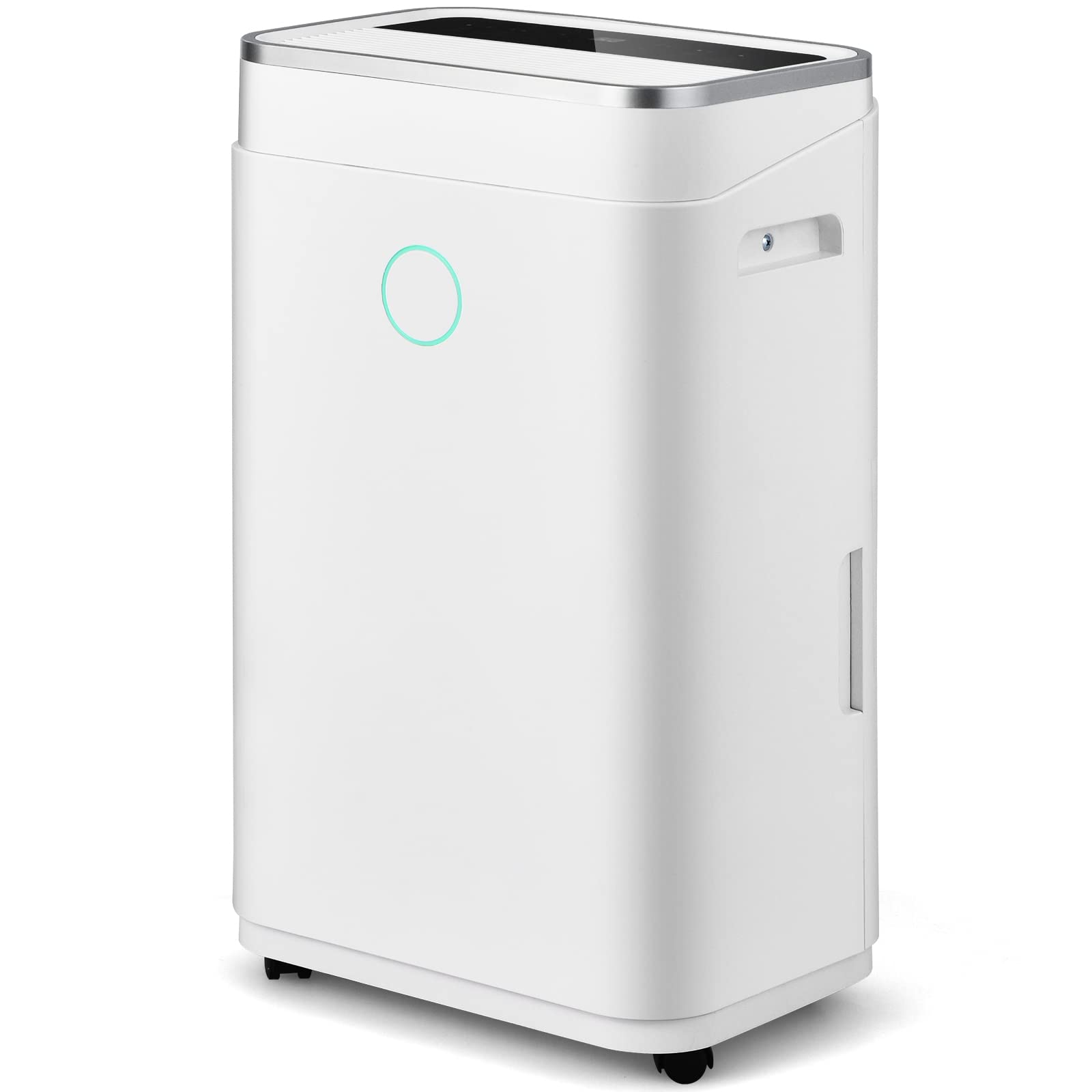 GOPLUS Deshumidificador 25L/Día con Tanque de agua 6,5L, Deshumificador de Humedad Hasta 30㎡, Temporizador 24 Horas y 2 Velocidades 3 Modos, Drenaje Automático o Manual, para Dormitorio Sótano Baño