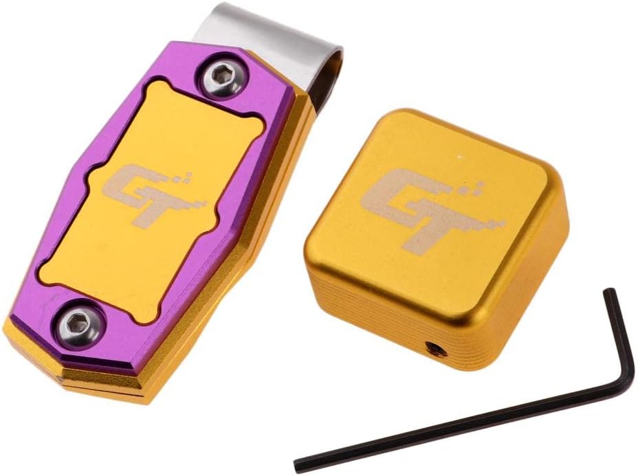 Aluminum Billiard Chalk Holder with Belt Clip - Perfect for Tournament Play & Home Gaming - Red & Blue Options Available - Gold