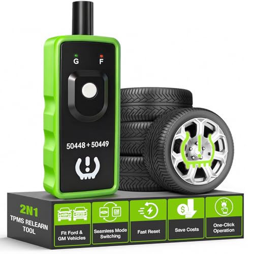 EL-50448 & EL-50449 TPMS Relearn Tool for GM and Ford 2IN1 TPMS Reset Tool Tire Pressure Monitor Sensor Activation Reset Tool TPMS Sensor Tool Compatible with Cadillac Buick Lincoln and Mazda etc