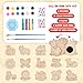 JoyCat DIY Wooden Magnets Kit, 13 Pcs Nature Art Supplies, Painting Kit, Arts and Crafts for Kids Ages 4-8 8-12, Party Favors, Christmas Crafts, Birthday Gifts, Toys for Boys Girls