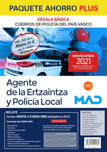 Portada de Paquete Ahorro Plus Ertzaintza y Policía Local del País Vasco