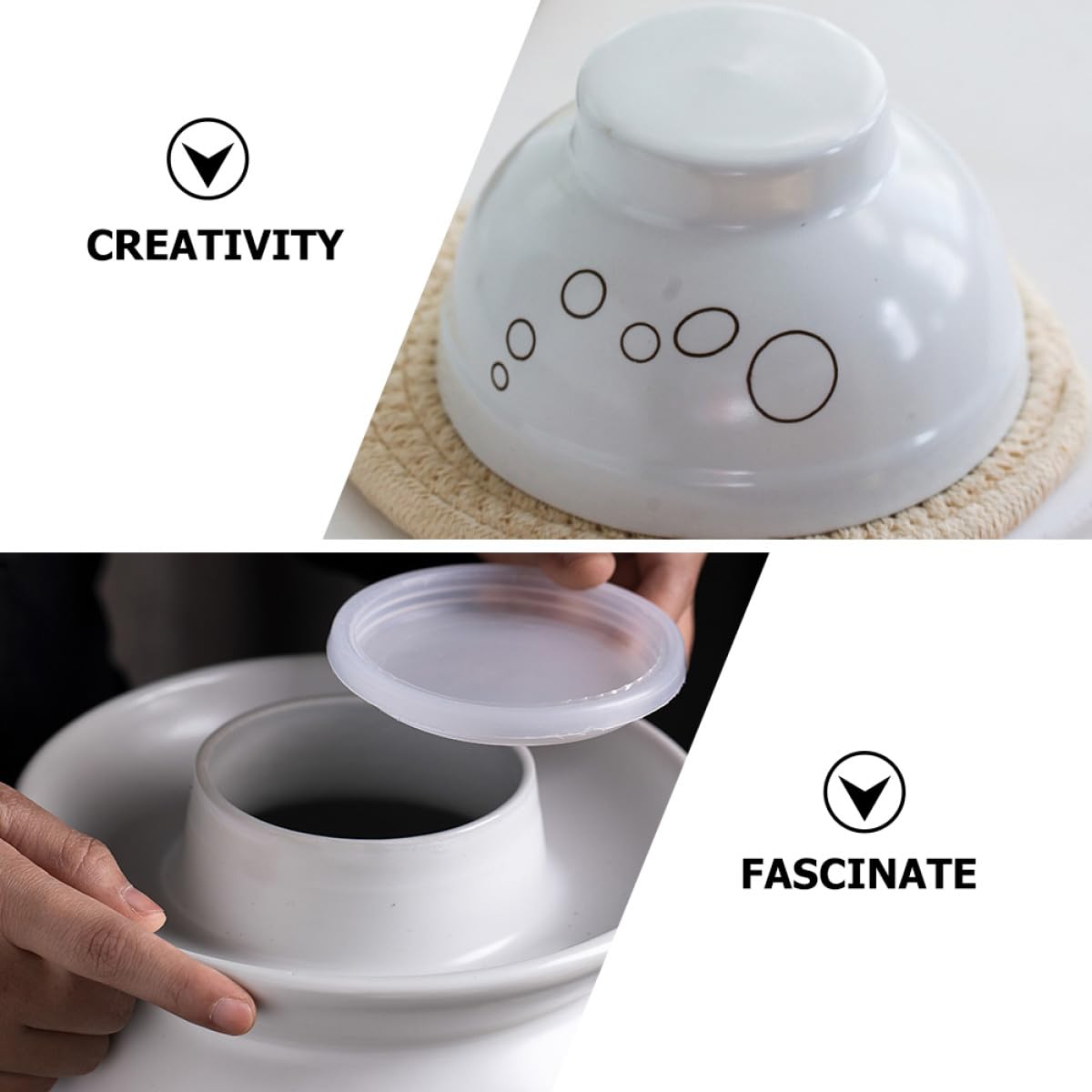 OSALADI Barattolo in Ceramica per Sottaceti da 1,5 Litri, Contenitore Ermetico per Fermentazione Kimchi, Vaso per Conserve Alimentari da Cucina Chiusura Sigillata