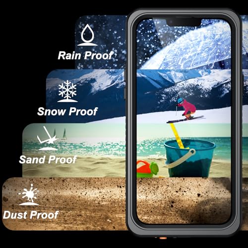 SPIDERCASE Magnetic for iPhone 13 Pro Max Case Waterproof,Built-in Screen & Camera Lens Protector[IP68 Underwater] [Military Grade Shockproof] Full Body Protection Phone Case,Black/Clear by SPIDERCASE - Used condition - Image 8