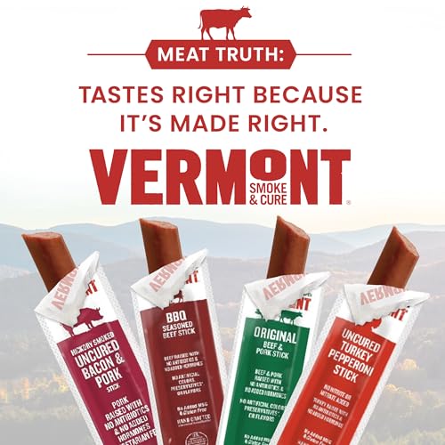 Vermont Smoke and Cure Mini Meat Sticks, Uncured Pepperoni Turkey, 96 Count, 0.5 ounce (96 count)