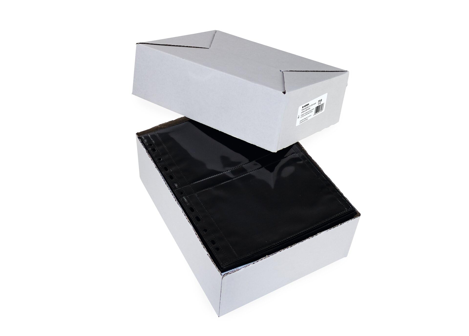 HERMA 7718 Fundas para fotos para carpetas, 250 unidades, 13 x 18 cm horizontal, 2 compartimentos divididos, se pueden equipar por ambos lados, fundas para fotos fotográficas, fundas para tarjetas