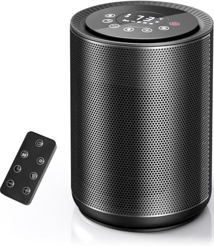 R.W.FLAME Small Space Heaters for Indoor Use, Mini Portable Electric Heaters with Thermostat...