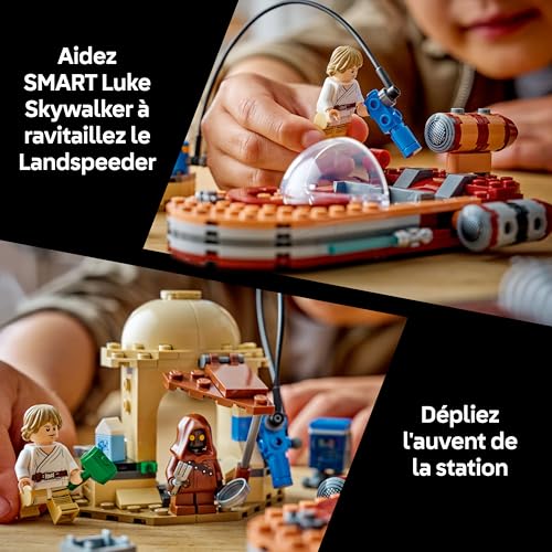 LEGO Star Wars 75420 Smart Play : Le Landspeeder de Luke - Set Compatible - Jouet Interactif - Smart Tag & Minifigurine de Luke Skywalker - Idée Cadeau dès 6 Ans pour Garçon, Fille ou Fan Adulte
