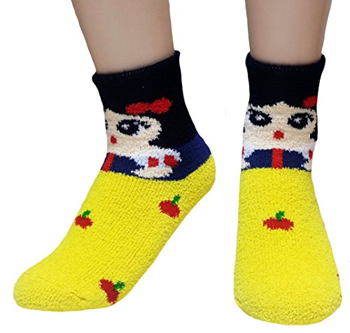 JJMax Girls' Fuzzy Soft Microfiber Superhero and Princess Warm Socks2