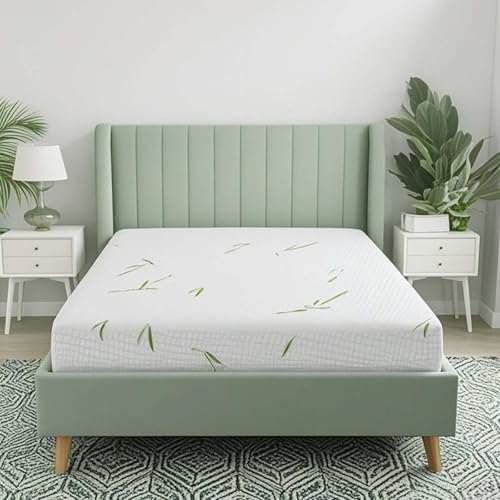 Full Size 8 Inch Mattress in a Box, Gel Memory Foam Bamboo Cover Mattress, Cooling Medium Firm Bed for Pain Relief, CertiPUR-US Certified (8 inch, Full)